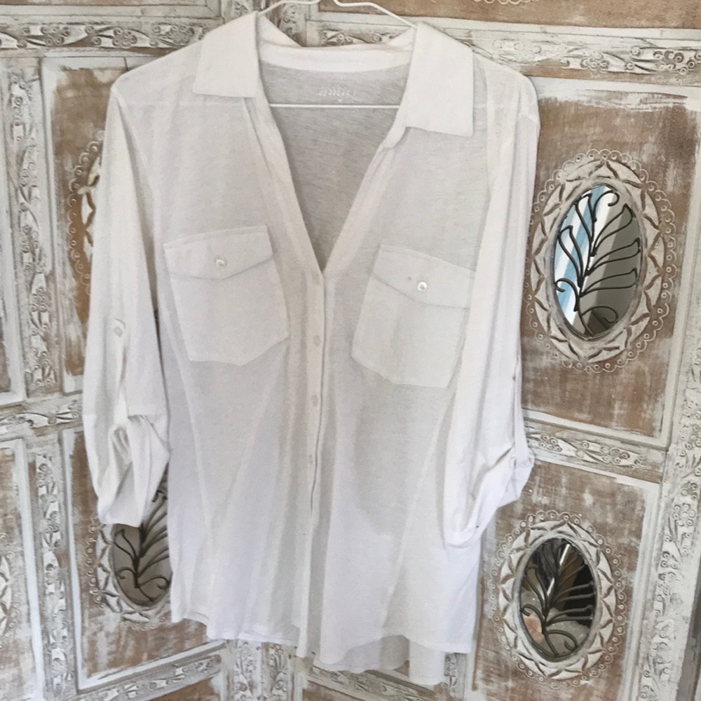 White Cotton Button Down